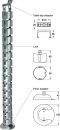 1280 mm Kabelfuehr.Vertikal schwarz 1270mm