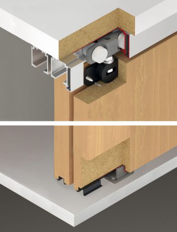 mit Einzugsdämpfung einseitig Slido F-Line16 80A GLR 2T EZD einseitig