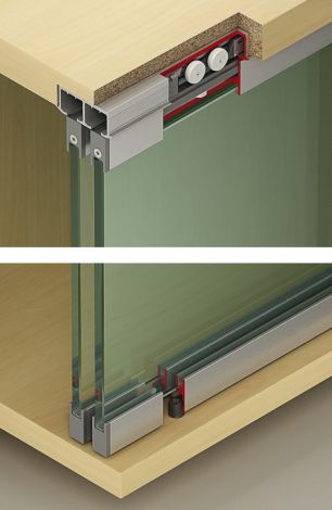 Schiebetürbeschlag, Hawa Clipo 36 GPK/GPPK IF, Garnitur