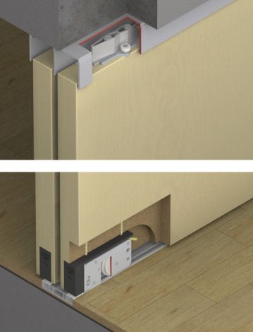 Schiebetürbeschlag, Hawa Divido 80 H und 80 H DS1/DS2, Garnitur