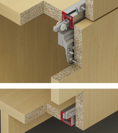 mit Einzugsdämpfung  beidseitig Slido F-Li21 20H Beschl. 1T 2D