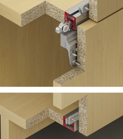 mit Einzugsdämpfung einseitig Slido F-Li21 40H Beschl. 1T 1D