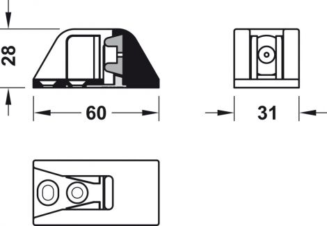 8 mm, 10 mm, 12,7 mm Slido Zentrierteil silb.matt 8/10/12,7mm