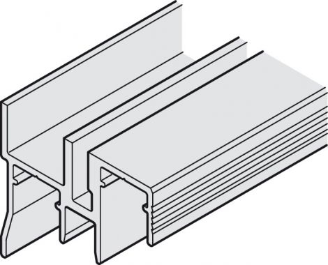 Doppel-Führungsschiene, gelocht