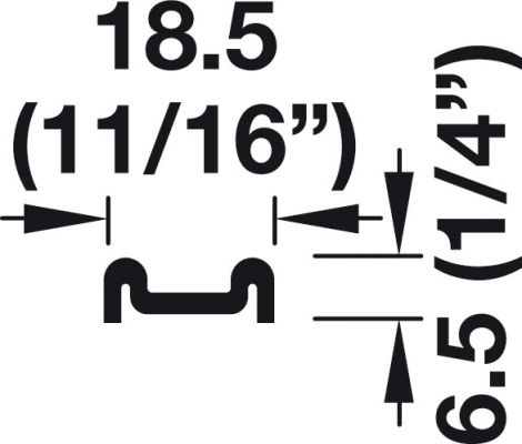 silberfarben, eloxiert Slido F-Li14 25A LS Alu.silb. 2,5m