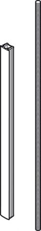 1920 mm Gew.Stg.m.Abdecksch. 1920mm weiß