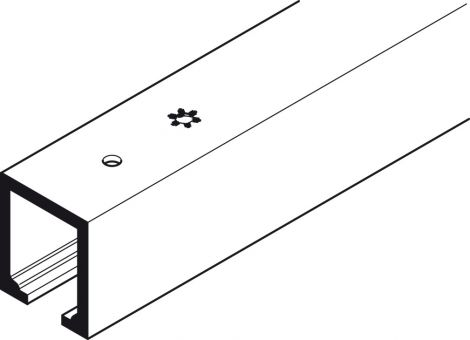 silberfarben, eloxiert Laufschiene Junior 80/100 Alu 2,0m