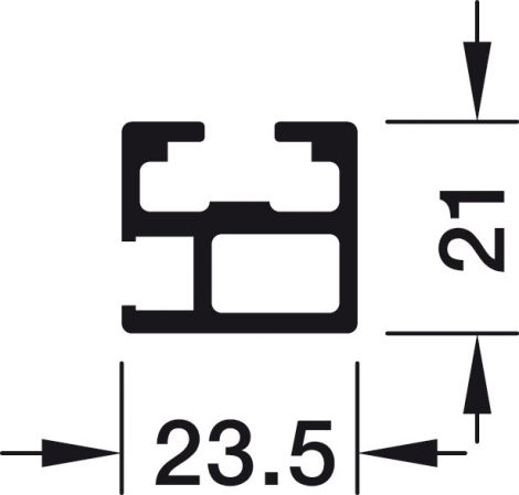 silberfarben, eloxiert GL.-Rahmenprofil Alu silb.2,5m