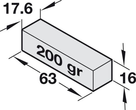 blank Slido Vertico Gegengewicht Blei bl.200G