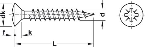 Stahl Hospa-Schrauben LK PZ vern. 3,5x35mm