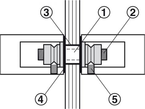 8 – 12 mm Montageset f.Glastuer 8-12mm