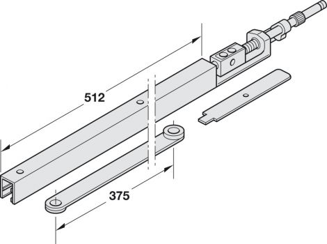 Dormakaba Gleitschiene G 96 GSR K8/12mm