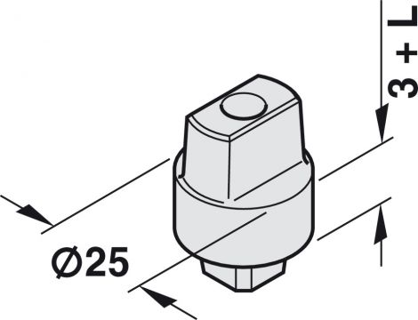 20 mm Steckachse BTS V=20mm