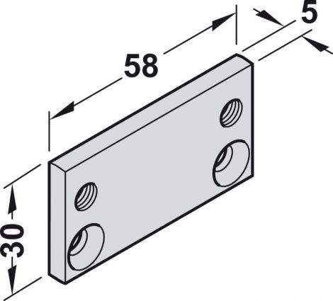 Montageplatte TS 2000/4000 Alu silbf.