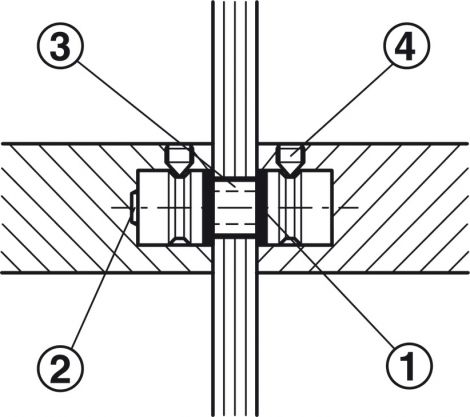 8 – 12 mm Montageset Türgriff Gl/prw.8-12mm