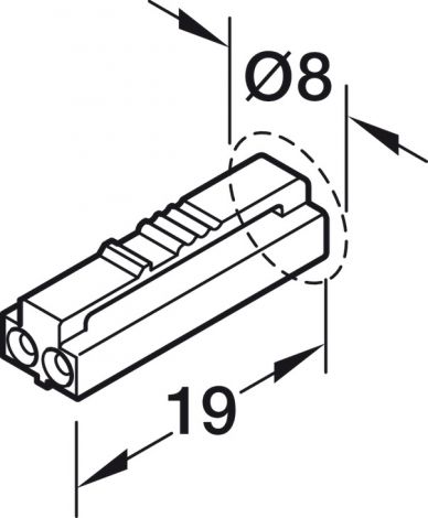 24 V Loox5 Zuleit. LED-Band 8mm/24V/2,0m/blk