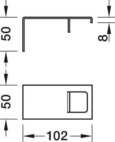 weiß, pulverbeschichtet, glänzend WANDHALTER CP30/TP30 weiß glänzend