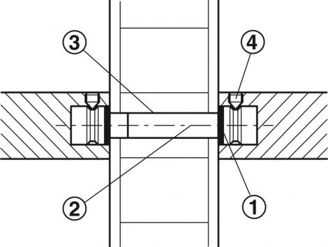 Montageset Türgriff H/prw.