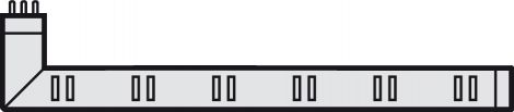 156.5 x 8 x 2,5 mm LED3011 24V/0,4W kw 5000K L-Stk. re Sil.