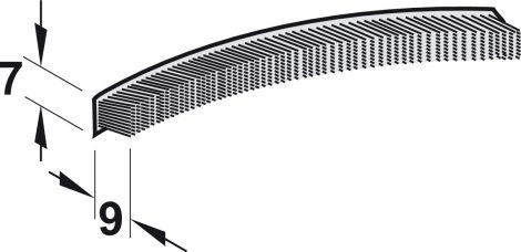 grau Buerstendichtung grau 175m