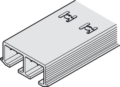 Doppel-Laufschiene, gelocht