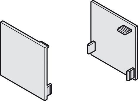 aluminiumfarben Endkappen ABS aluf.