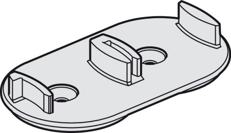 Bodenführung, spielfrei für 2 Türflügel, zum Einstecken und Schrauben