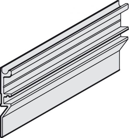 silberfarben, eloxiert Befestigungsschiene hoch silb. 8mm/2,0m