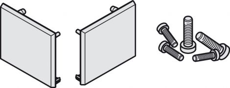Endkappen-Set, für Laufschiene, mit Schrauben