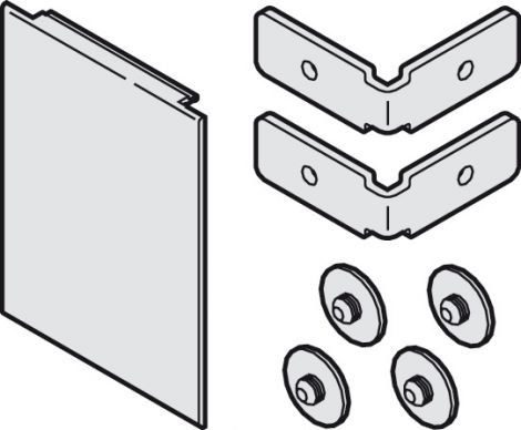 Blendenendstück-Set, einseitig, für Wand- oder Deckenmontage