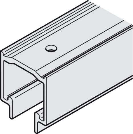 silberfarben, eloxiert Laufschiene Centerfold 80H