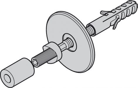 Wandbefestigungsset, für Häfele Slido D-Line801 70V / 100V