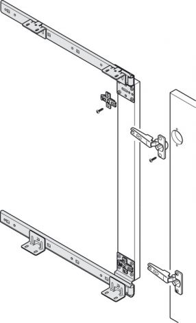 1 Accuride Drehschiebetürbeschlag 350mm