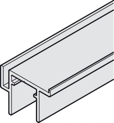 silberfarben, eloxiert Slido F-Schiene Classic T alu silb. 2,5m