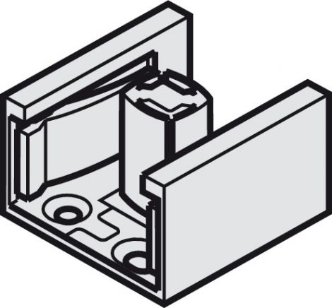 Doppel-Bodenführung, spielfrei, für 2 Türflügel aus Glas, 8-10,7 mm