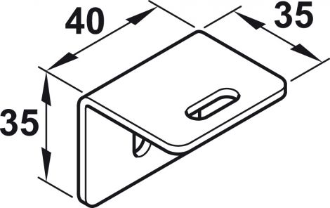 weißaluminium, RAL 9006 Wandbefest.Winkel silb. 35x35mm