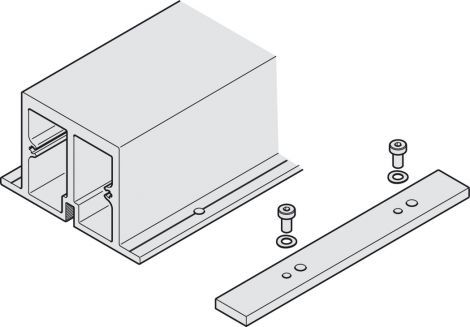 Verstärkungsprofil für Oberboden, für Doppelanlagen bis max. 2800 mm ohne Mittelwand