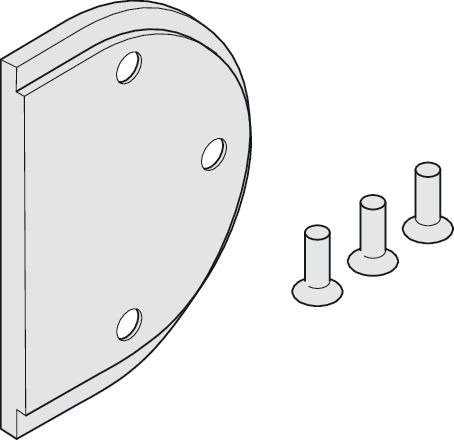 silberfarben, eloxiert Unterlage Toplock Alu.silberf. 9mm