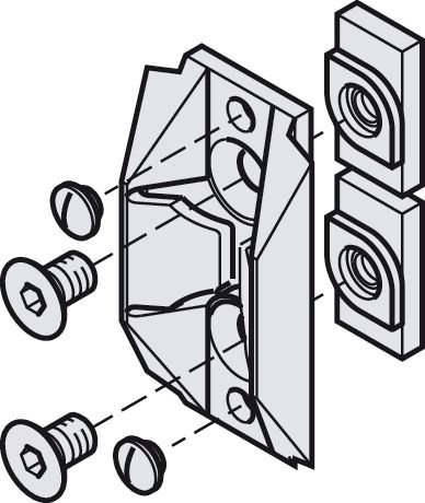 8–12,7 mm Toplock Zentrierteil Kst.schw.Wand