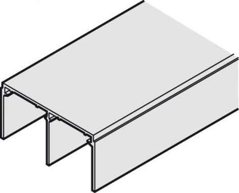 silberfarben, eloxiert Doppelführungsschiene Alu 2,5m