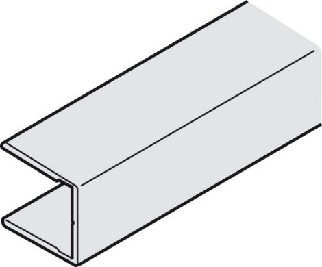 schwarz, eloxiert Porta 100 GWF Rahmenstirnpr.schw.2,5m