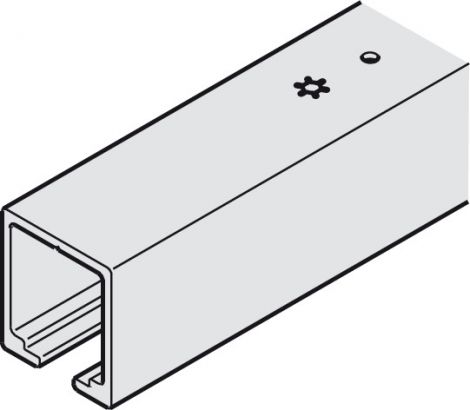 silberfarben, eloxiert Laufschiene Junior 120 Alu silb. 4,0m