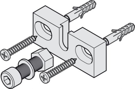 Häfele Slido D-Line803 80Z Befestigungsmaterial 3-Loch