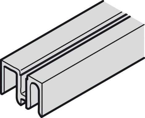 silberfarben, eloxiert Slido F-Schien.Classic VF Alu.silb.2,5m