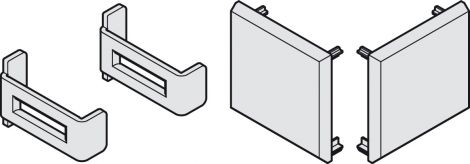 Endkappen-Set, inkl. Sicherungsklammer für Aluminiumblende