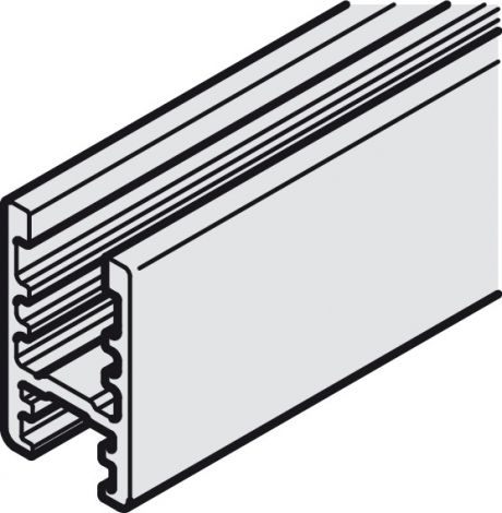 Glasfixierungsprofil, oben/bei Variante GPPK oben und unten, zum Kleben