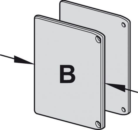 Endkappenset, für Häfele Slido D-Line11, Höhe 68 mm