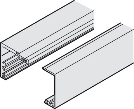 silberfarben, eloxiert Laufsch./Blend. Wand silb. 6,0m