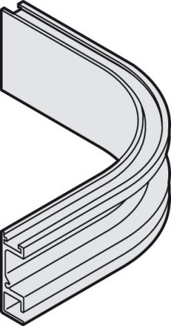 silberfarben, eloxiert Aperto 60 Laufschiene Innenbogen 90°