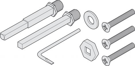 Wechselstift 10 auf 8 mm abgesetzt Montageset HA-Gt. 51-56mm